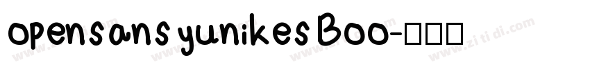 opensans yunikes Boo字体转换